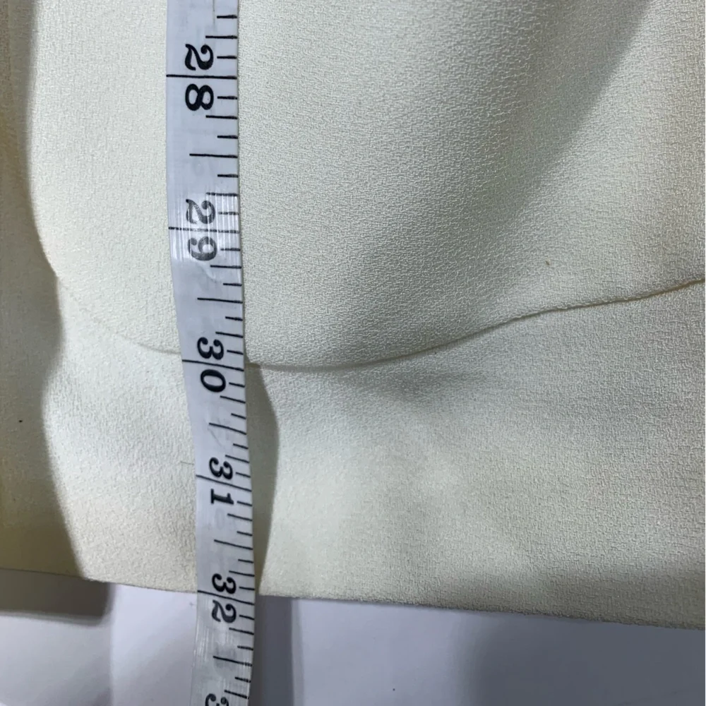 Vintage Liz Claiborne collection light ivory open blazer with tie band Size 10 - Picture 6 of 9